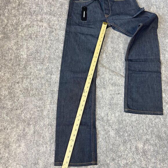 Diesel Viker Mens Jeans Size 26 L30 100% Cotton 100% Cow Leather Patch Dark Wash - Picture 13 of 16